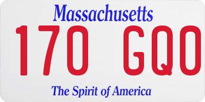 MA license plate 170GQ0