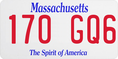 MA license plate 170GQ6