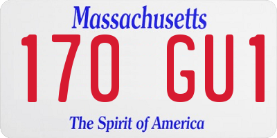MA license plate 170GU1