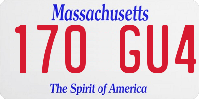 MA license plate 170GU4