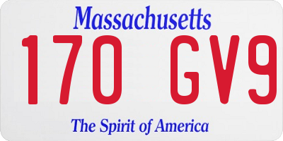 MA license plate 170GV9