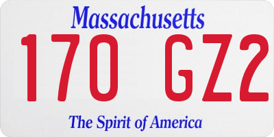 MA license plate 170GZ2