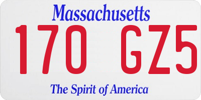 MA license plate 170GZ5