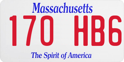 MA license plate 170HB6