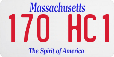 MA license plate 170HC1