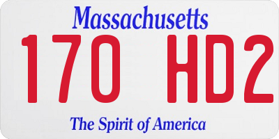 MA license plate 170HD2