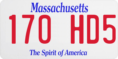 MA license plate 170HD5