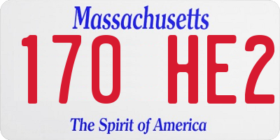 MA license plate 170HE2