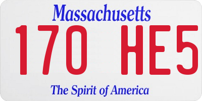 MA license plate 170HE5