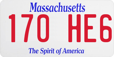 MA license plate 170HE6