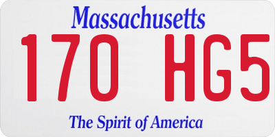 MA license plate 170HG5