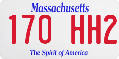 MA license plate 170HH2