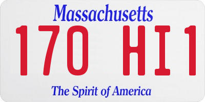 MA license plate 170HI1