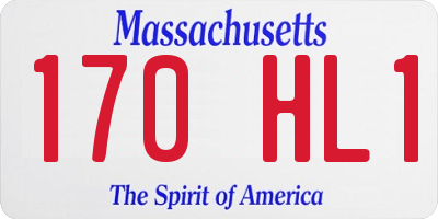 MA license plate 170HL1