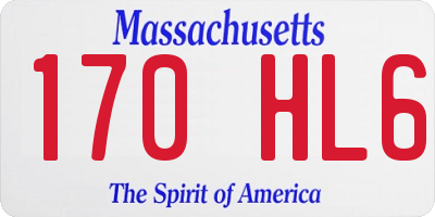 MA license plate 170HL6