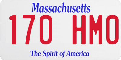 MA license plate 170HM0