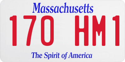 MA license plate 170HM1
