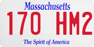 MA license plate 170HM2