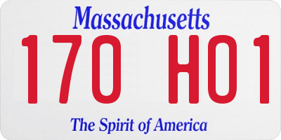MA license plate 170HO1