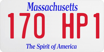 MA license plate 170HP1