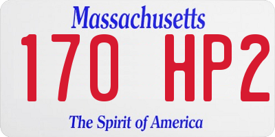 MA license plate 170HP2