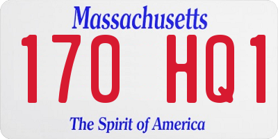 MA license plate 170HQ1