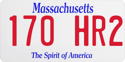 MA license plate 170HR2