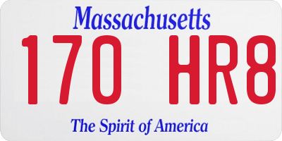 MA license plate 170HR8