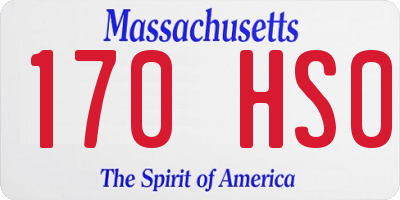 MA license plate 170HS0