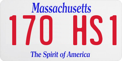 MA license plate 170HS1
