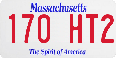 MA license plate 170HT2