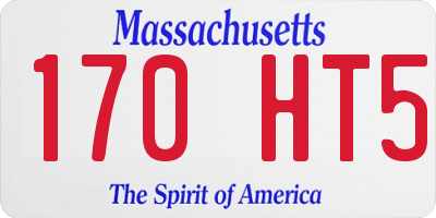 MA license plate 170HT5