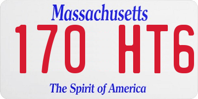 MA license plate 170HT6