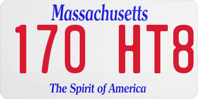 MA license plate 170HT8