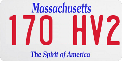 MA license plate 170HV2