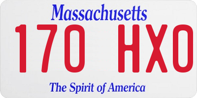 MA license plate 170HX0