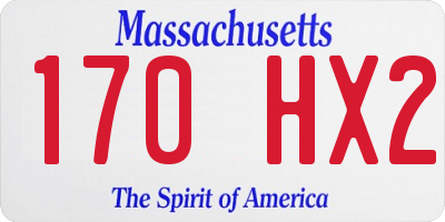 MA license plate 170HX2