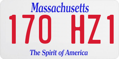 MA license plate 170HZ1