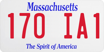 MA license plate 170IA1