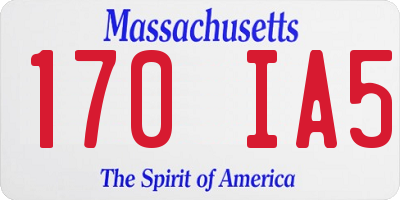 MA license plate 170IA5