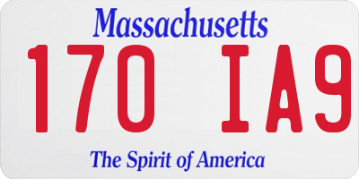 MA license plate 170IA9