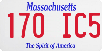 MA license plate 170IC5
