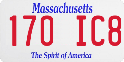 MA license plate 170IC8