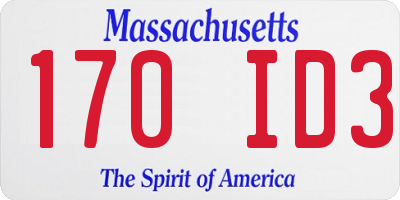 MA license plate 170ID3