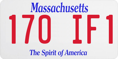 MA license plate 170IF1