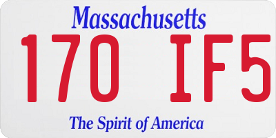 MA license plate 170IF5