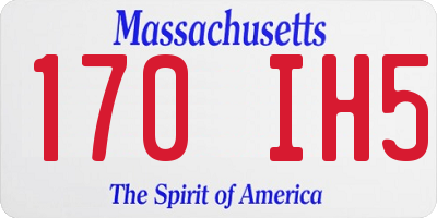 MA license plate 170IH5