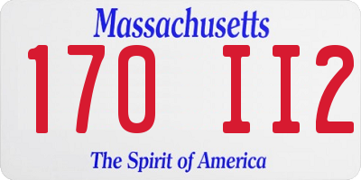MA license plate 170II2