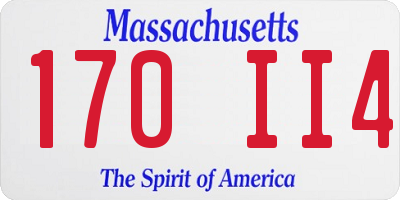 MA license plate 170II4