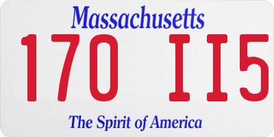 MA license plate 170II5